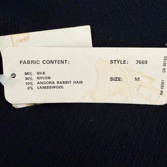 VTG 90s IB Diffusion Beaded Sweater Women’s M Holiday Ski Glam Angora Wool Blend - Picture 7 of 8